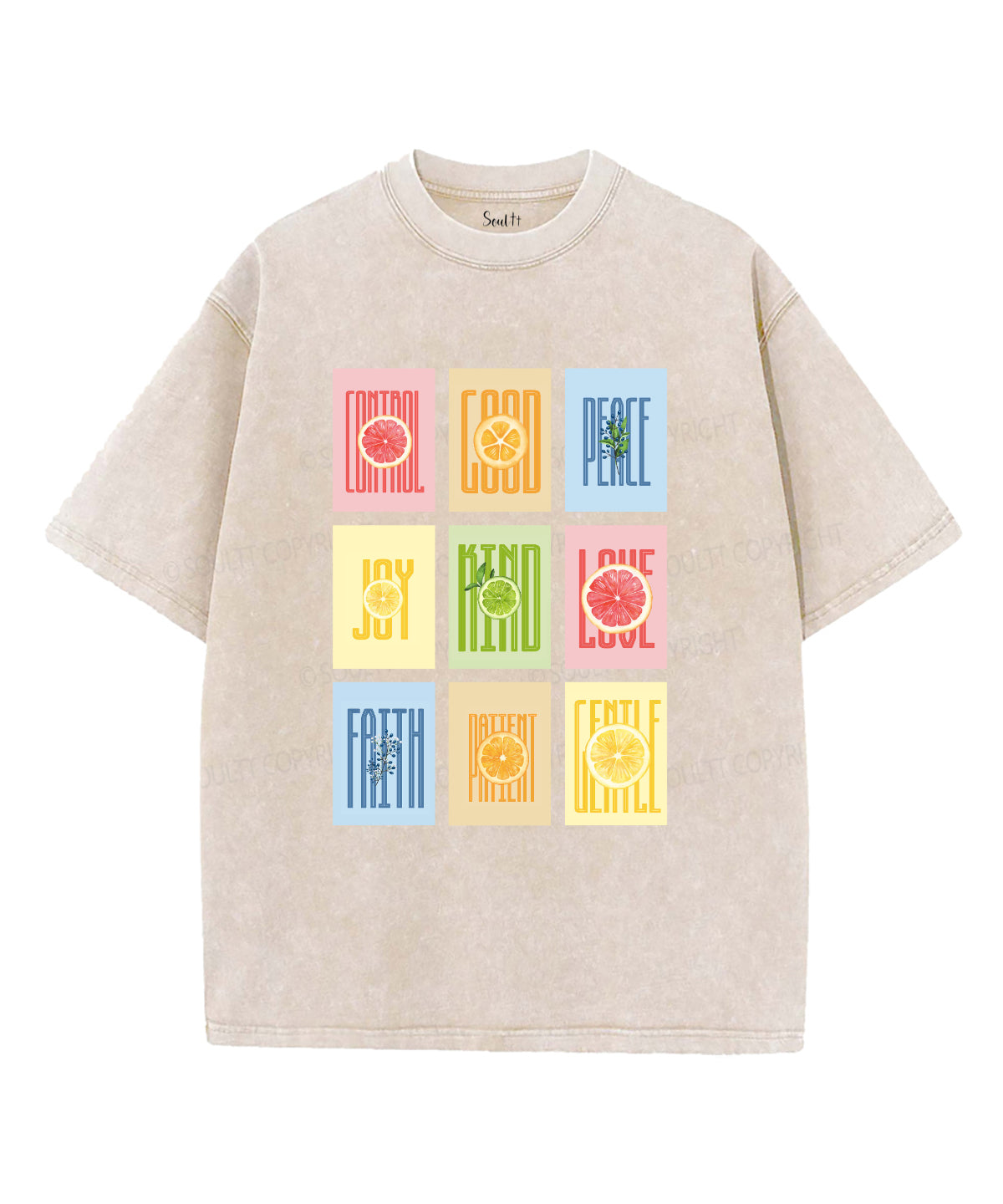 Fruit Of The Spirit Washed Christian T-shirt