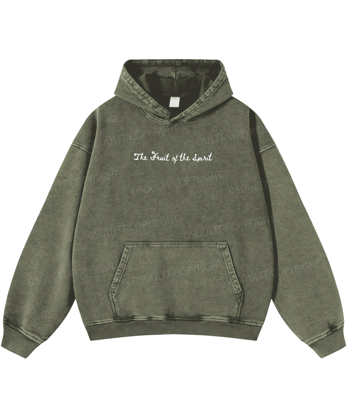 Fruit Of The Spirit Double Sided Washed Christian Hoodie