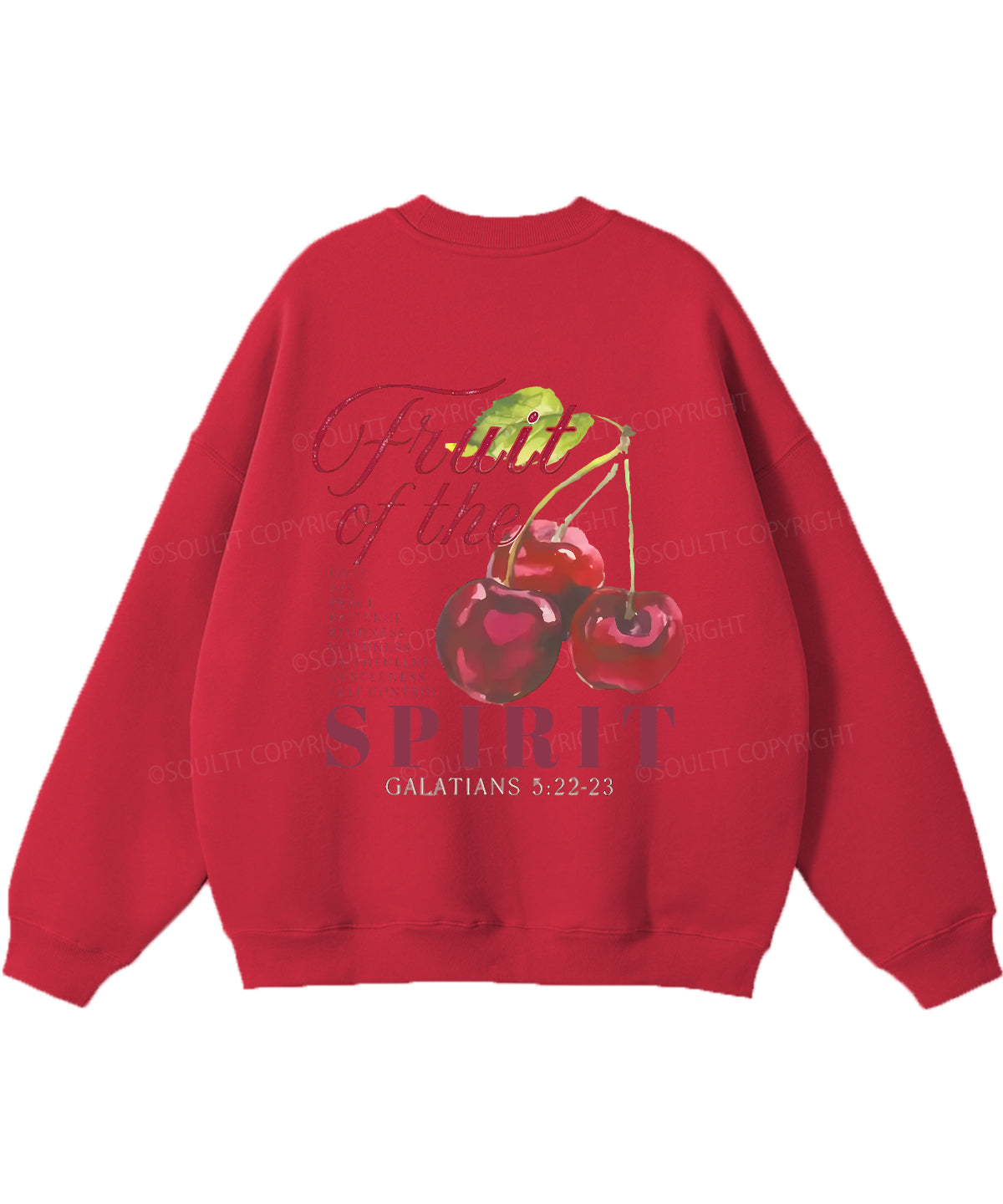 Fruit Of The Spirit Double Sided Christian Sweatshirt