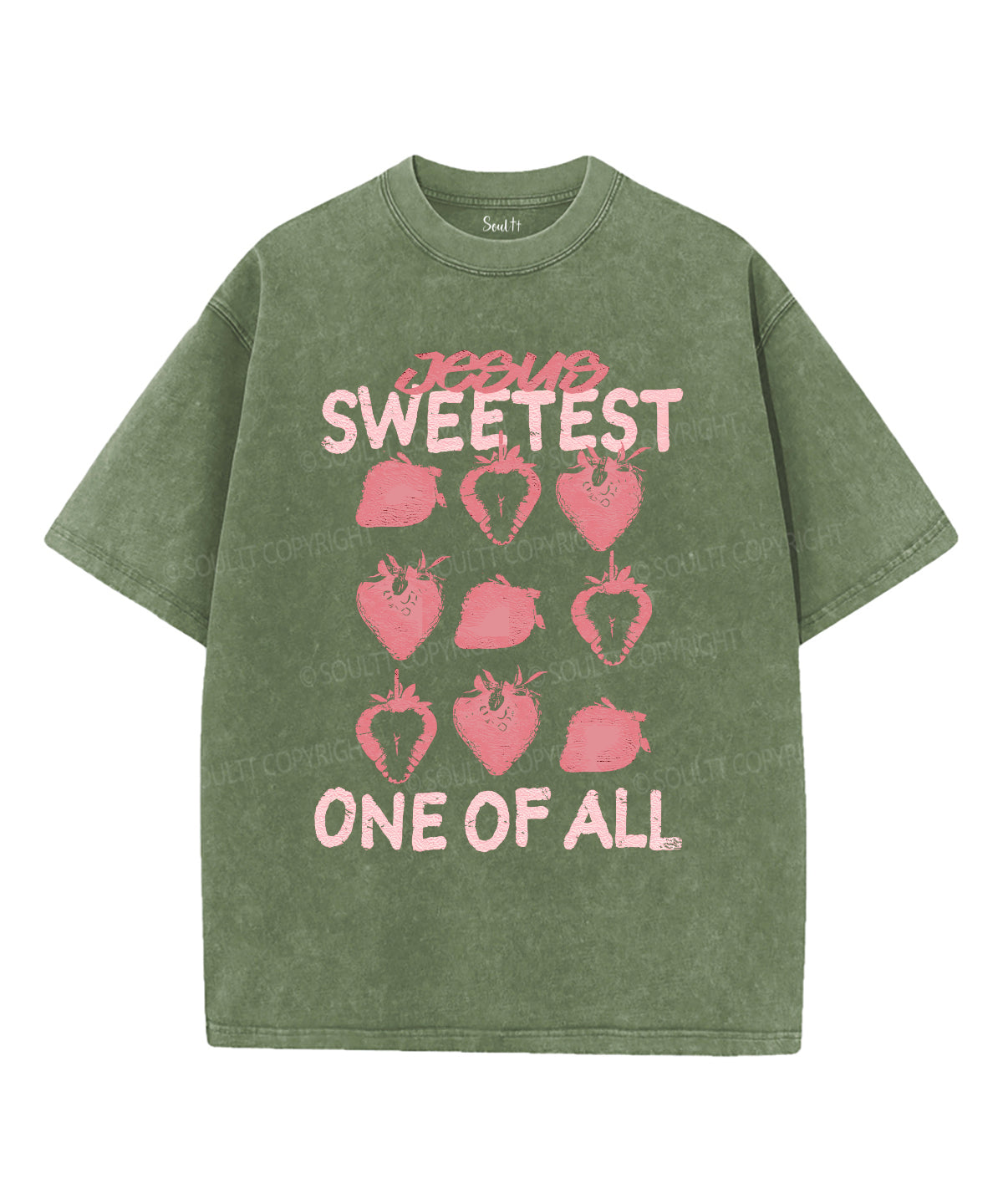 JESUS SWEETEST ONE OF ALL Unisex Washed Christian T-shirt