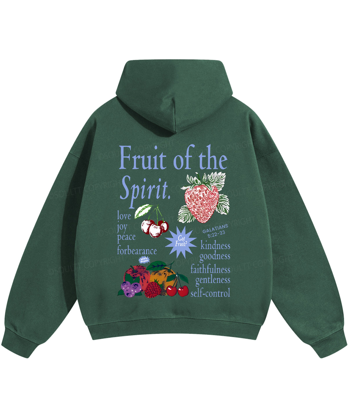Fruit Of The Spirit Double Sided Christian Hoodie
