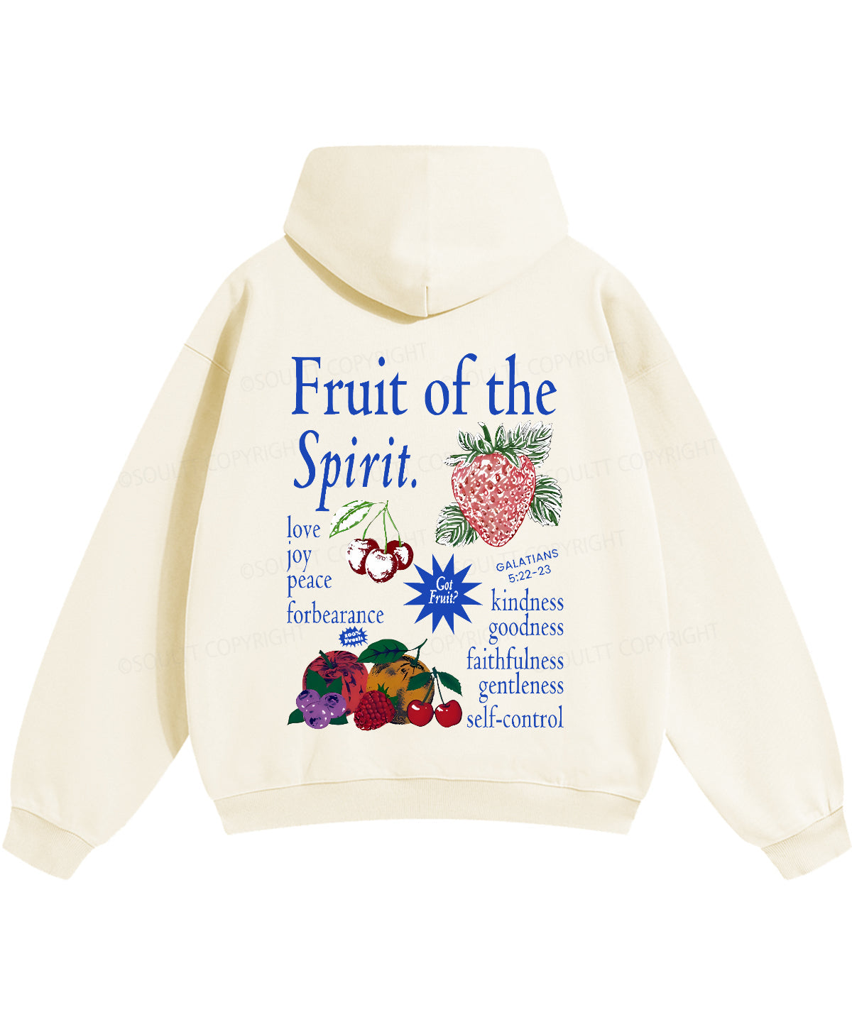 Fruit Of The Spirit Double Sided Christian Hoodie