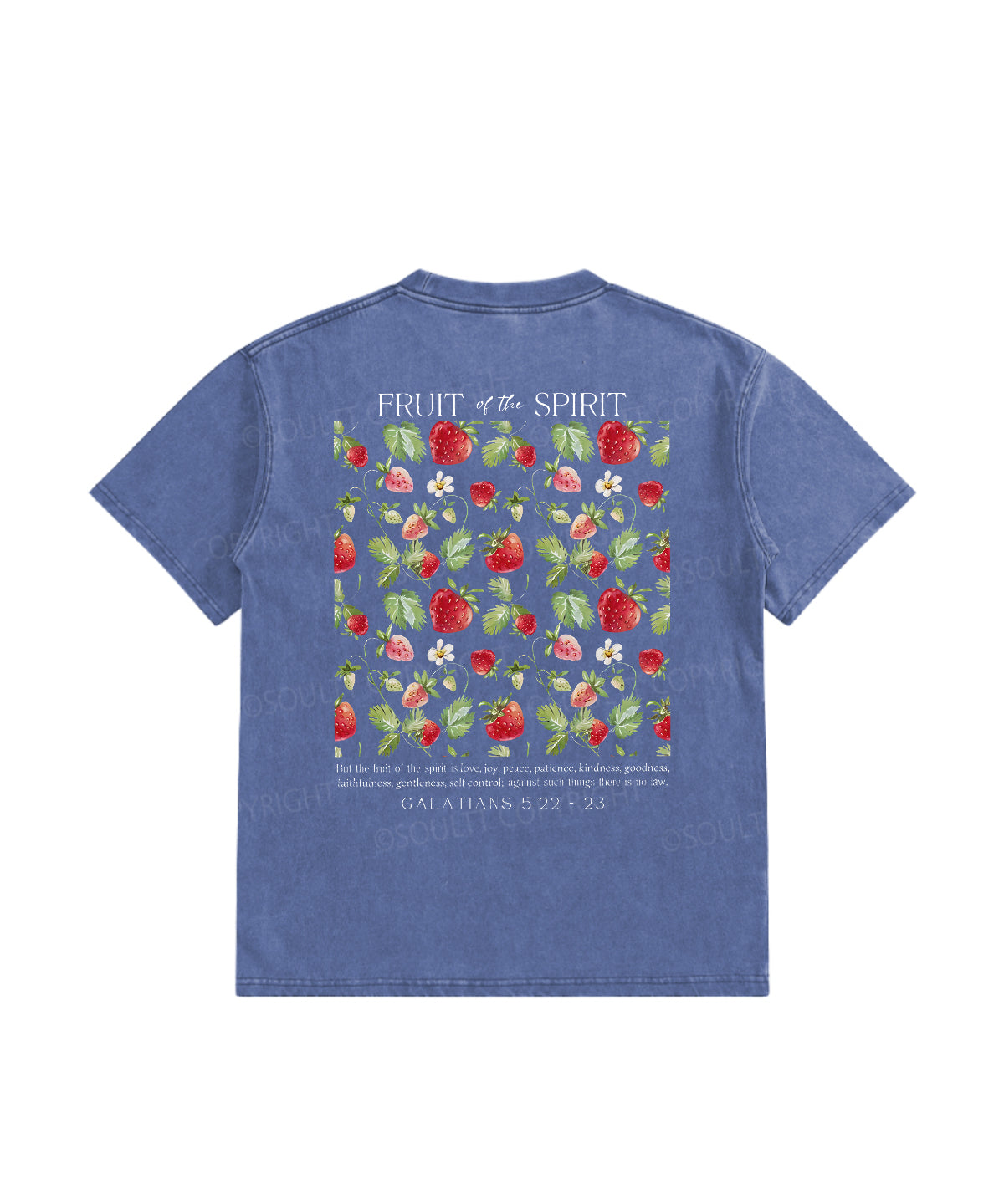 Kids Fruit of the Spirit Double Sided Washed Christian T-shirt