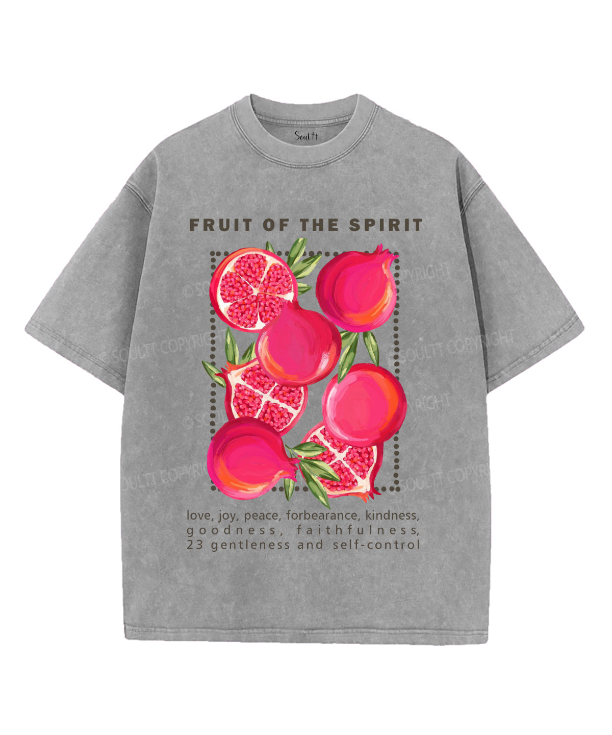 Fruit Of The Spirit Washed Christian T-shirt