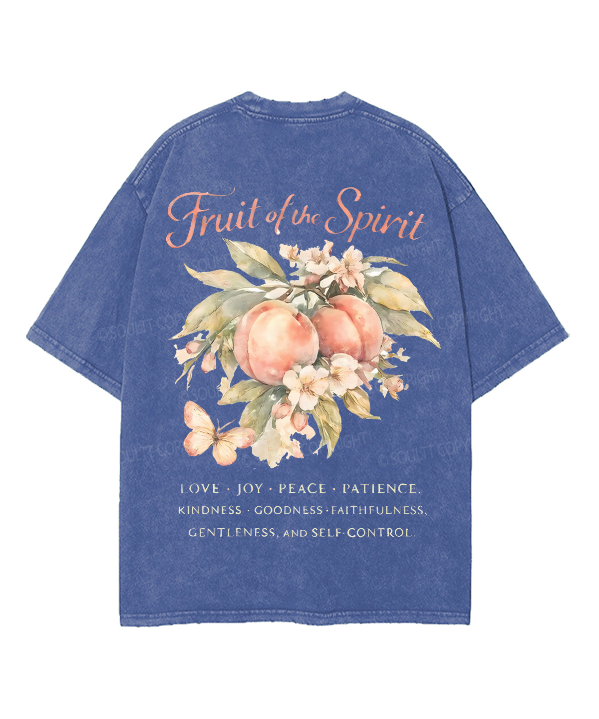 Fruit Of The Spirit Double Sided Unisex Washed Christian T-shirt
