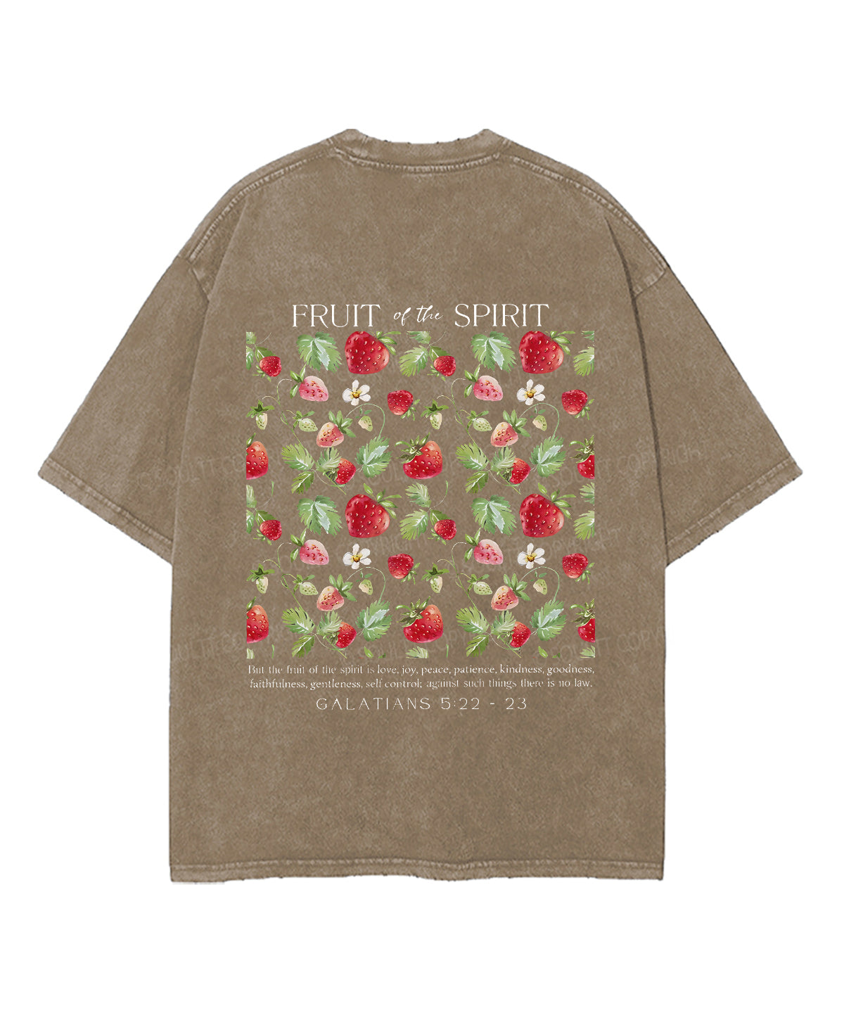Fruit of the Spirit Double Sided Unisex Washed Christian T-shirt