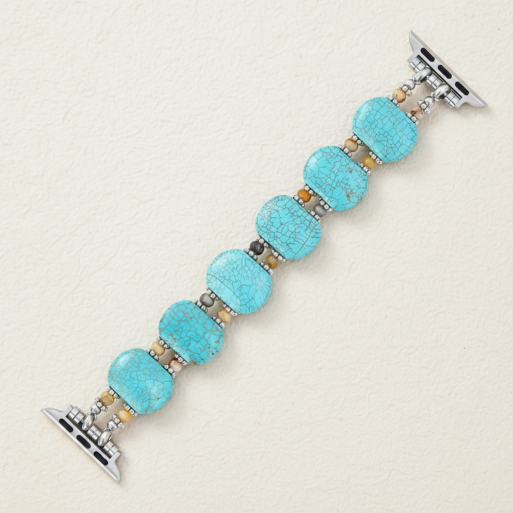 Turquoise Howlite Horizon Stretch Apple Watch Strap