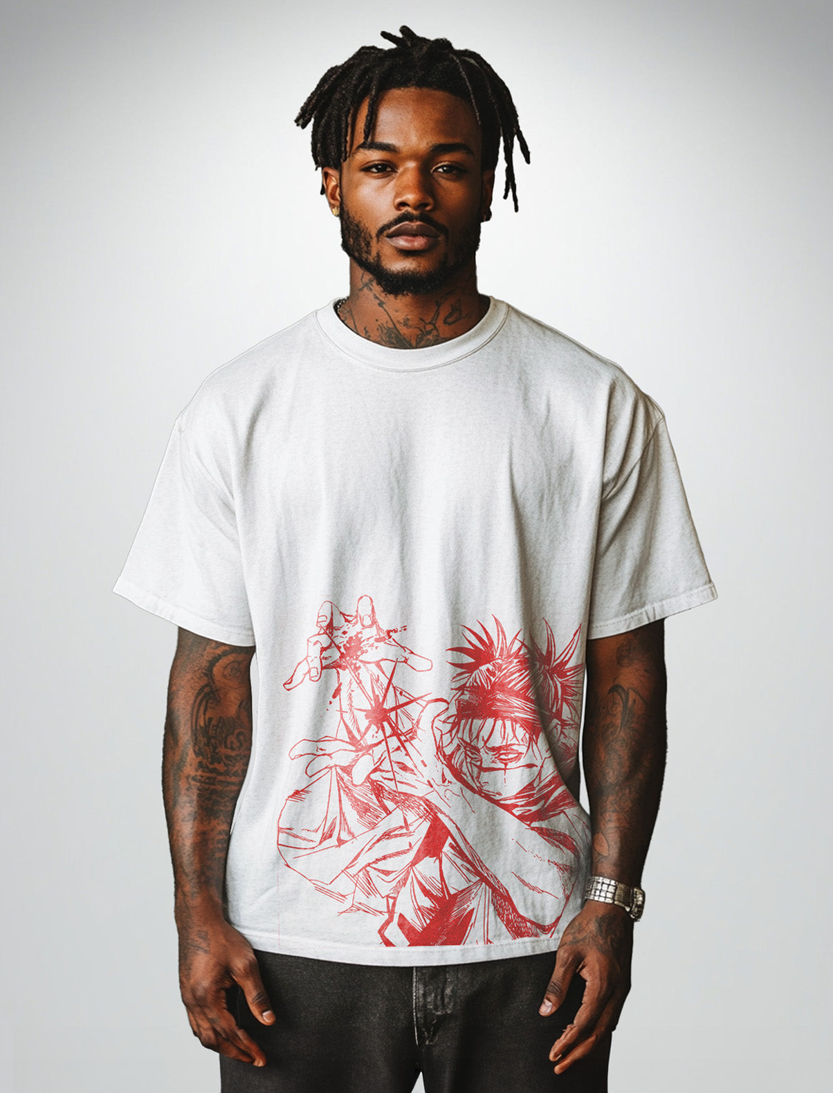 2-seitiges Vintage-T-Shirt „Piercing Blood“