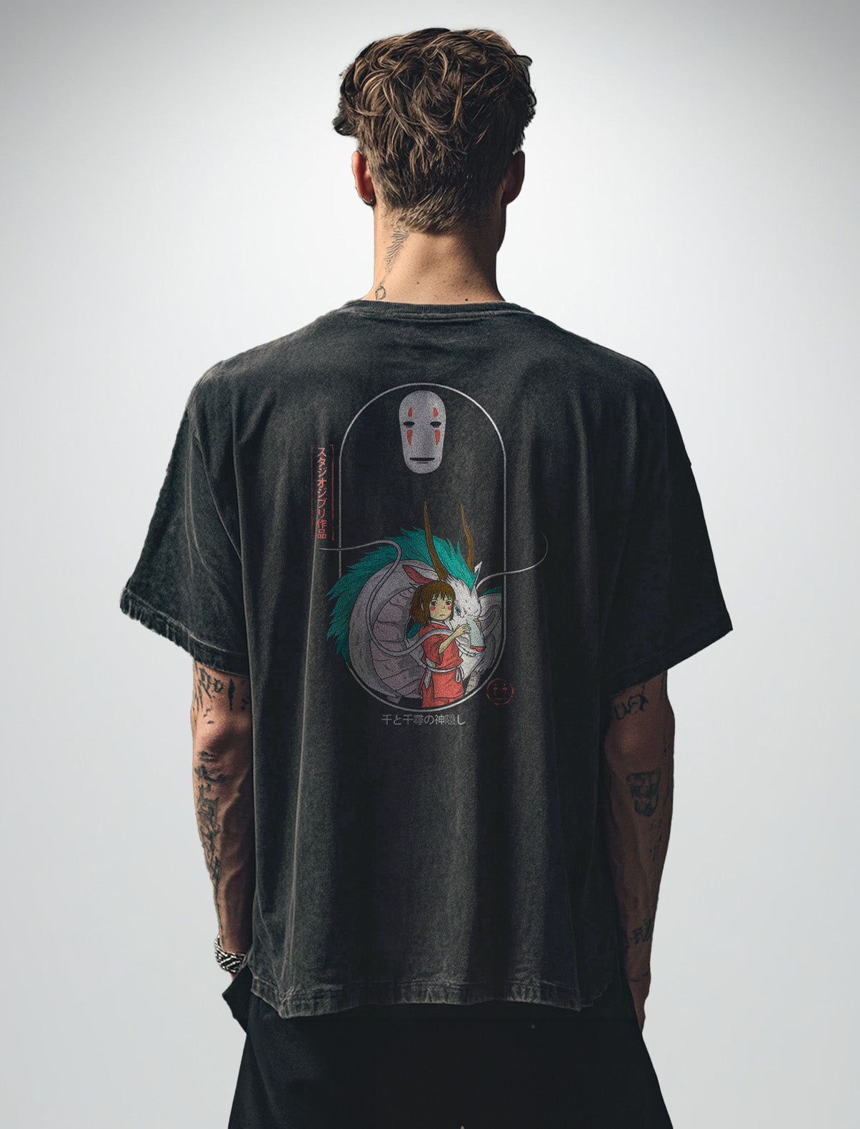 2-seitiges Vintage-T-Shirt „Spirited Away“
