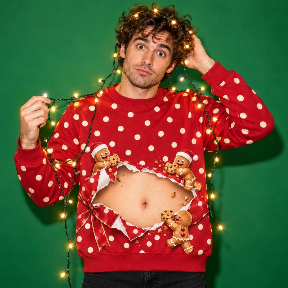 Gingerbread Mischief Funny Christmas Sweatshirt