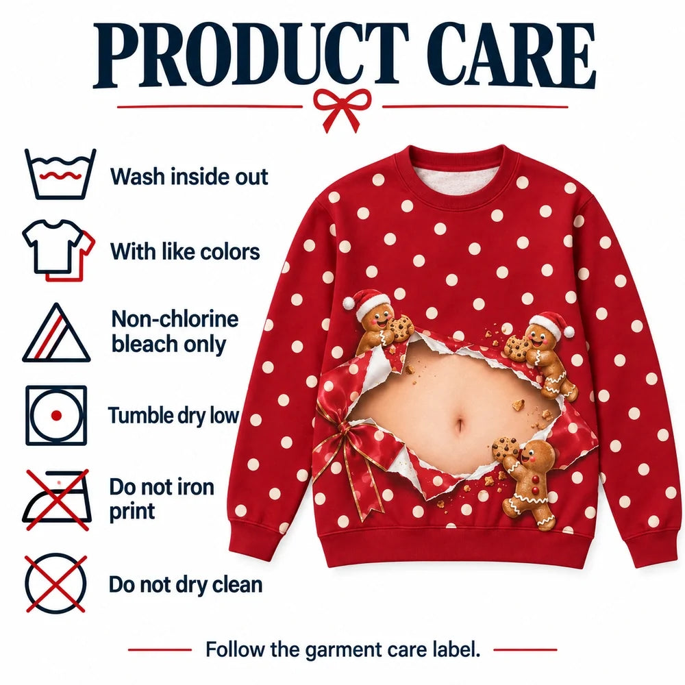 Gingerbread Mischief Funny Christmas Sweatshirt