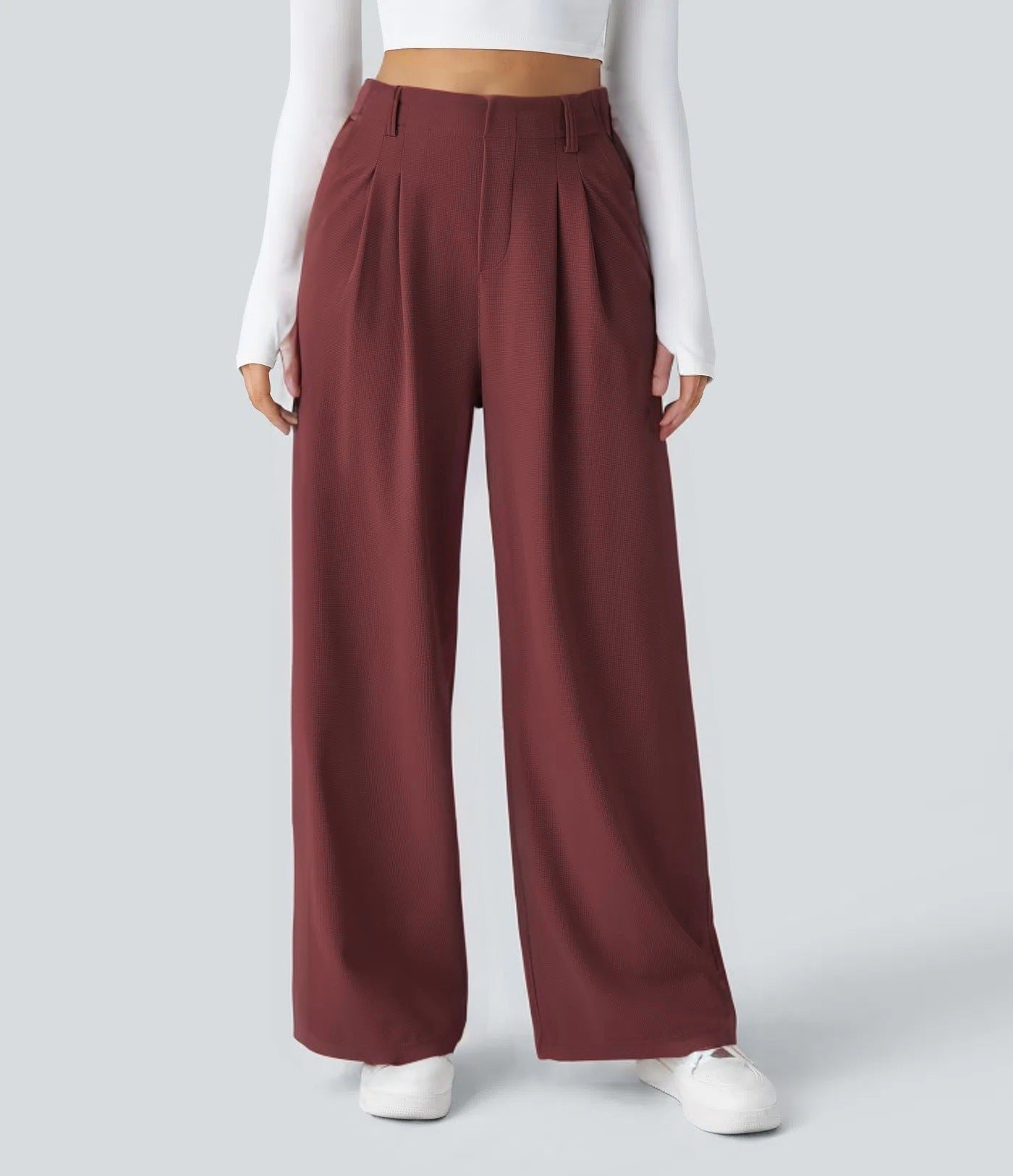 Women's High-Waisted Wide-Leg Pants