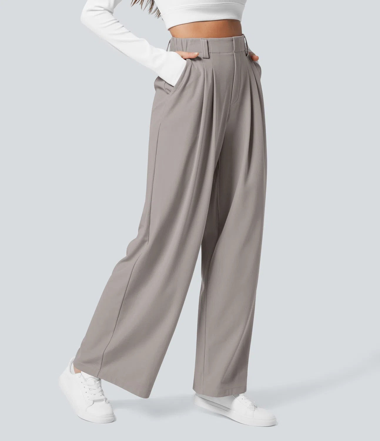 Women's High-Waisted Wide-Leg Pants