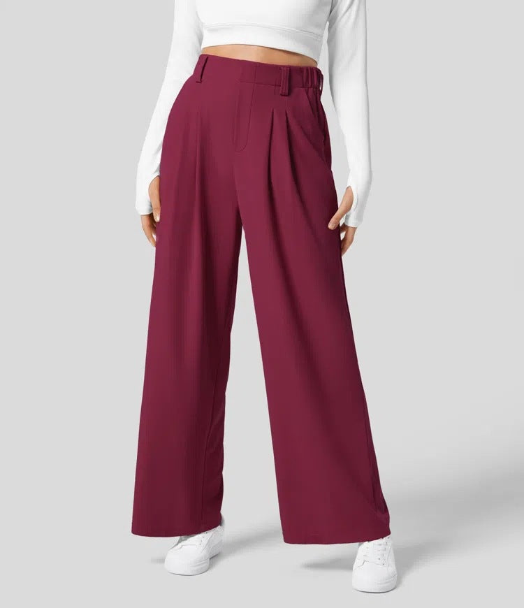 Women's High-Waisted Wide-Leg Pants