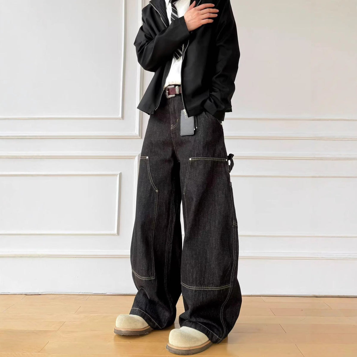 Contrast Stitch Carpenter Jeans