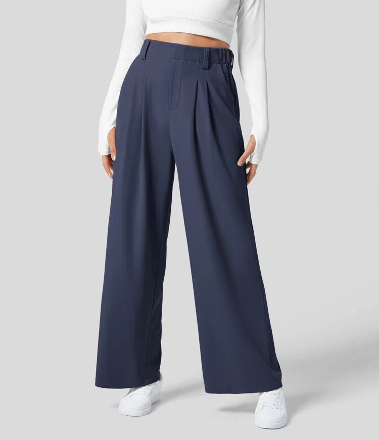 Women's High-Waisted Wide-Leg Pants