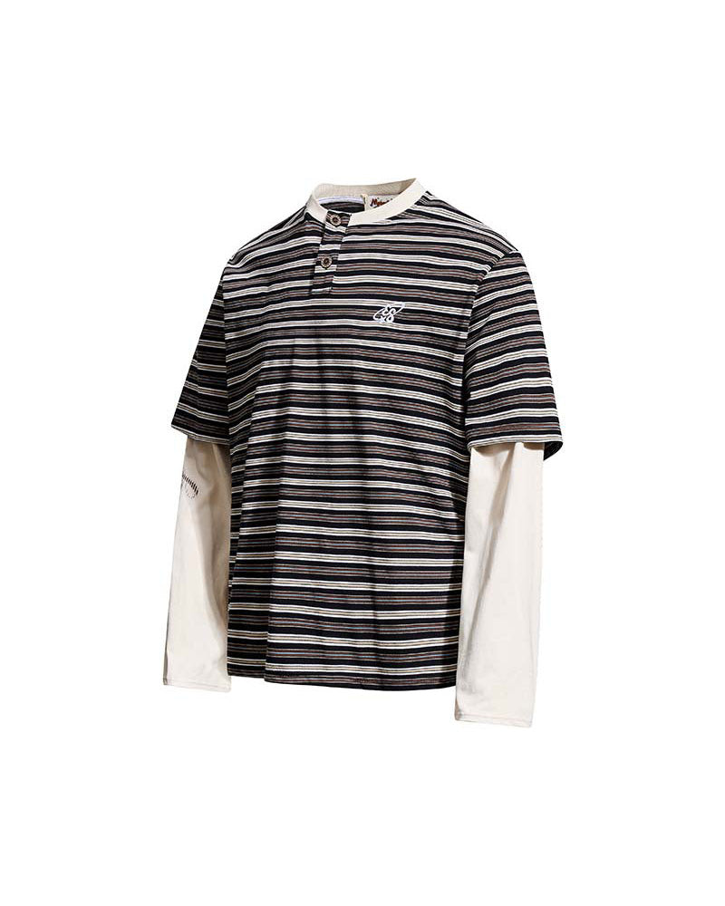 Layered Button-Up Long Sleeve
