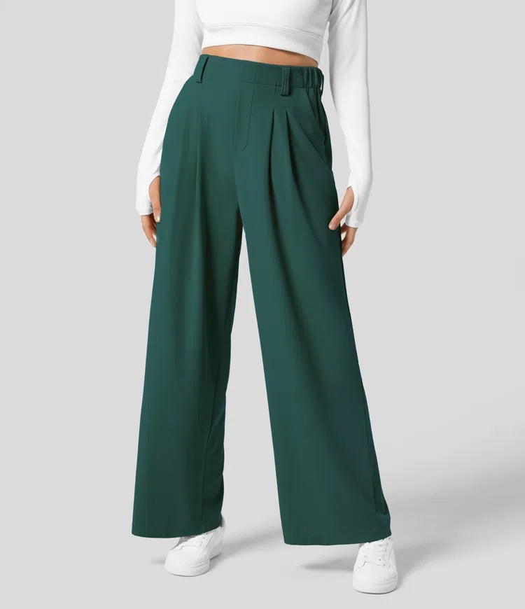 Women's High-Waisted Wide-Leg Pants