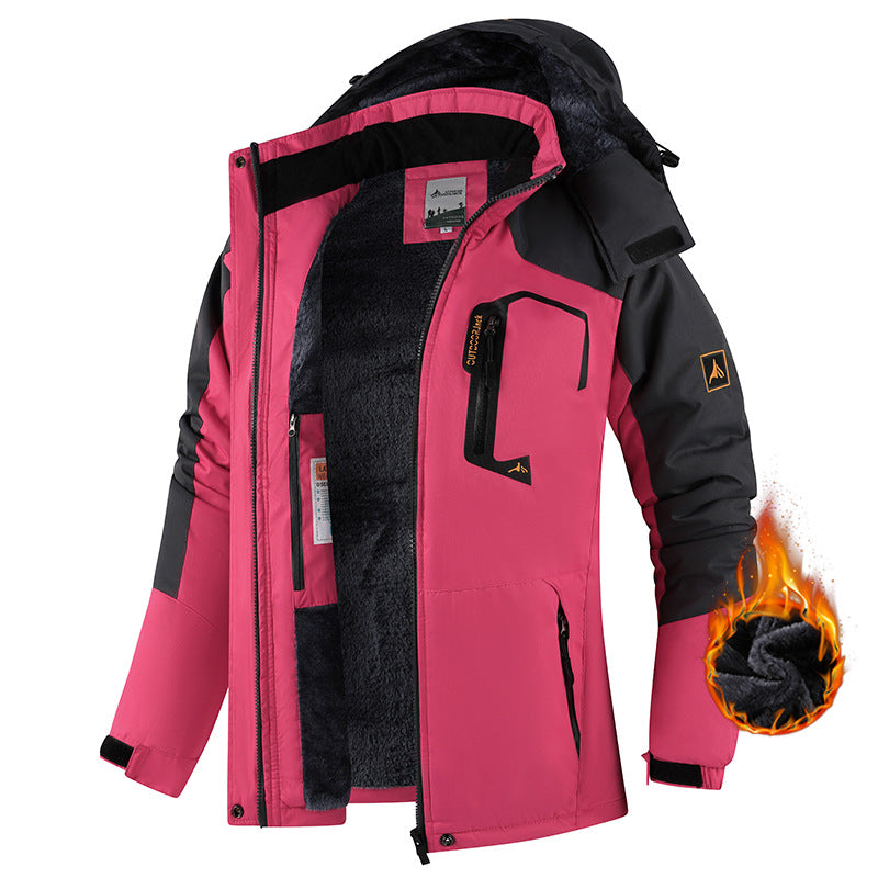 Fleece-Lined Hooded Outdoor Jacket