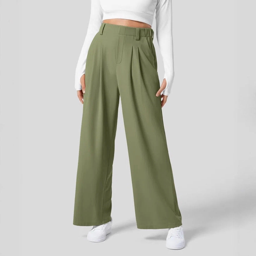 Women's High-Waisted Wide-Leg Pants