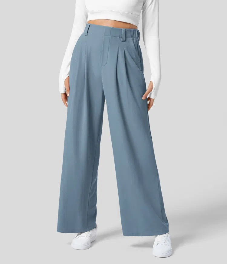 Women's High-Waisted Wide-Leg Pants