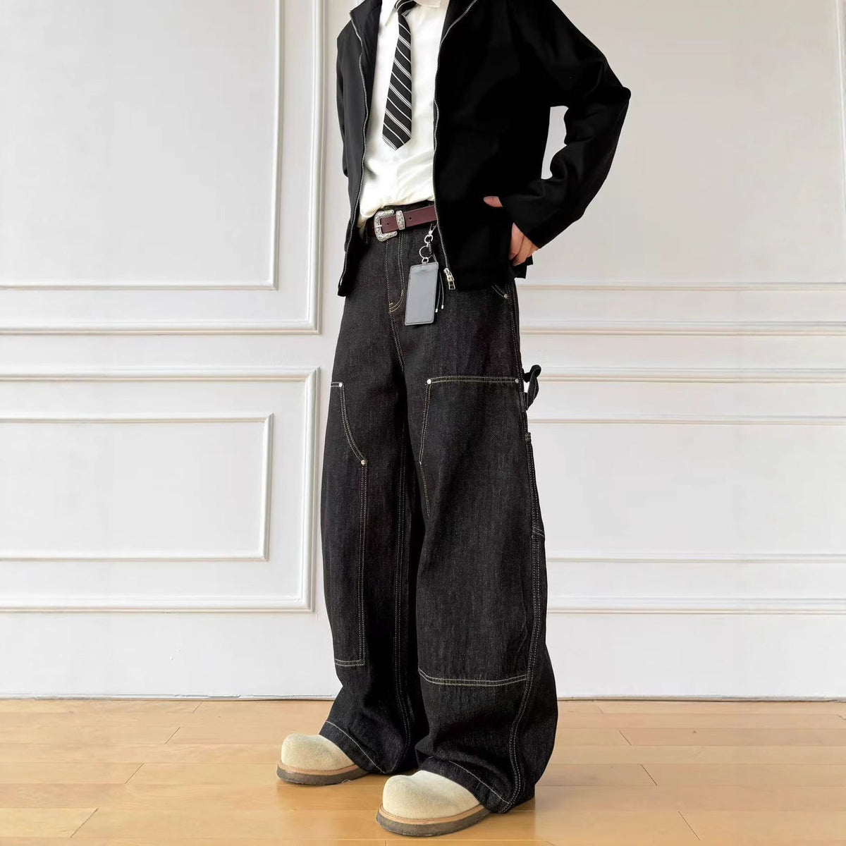 Contrast Stitch Carpenter Jeans