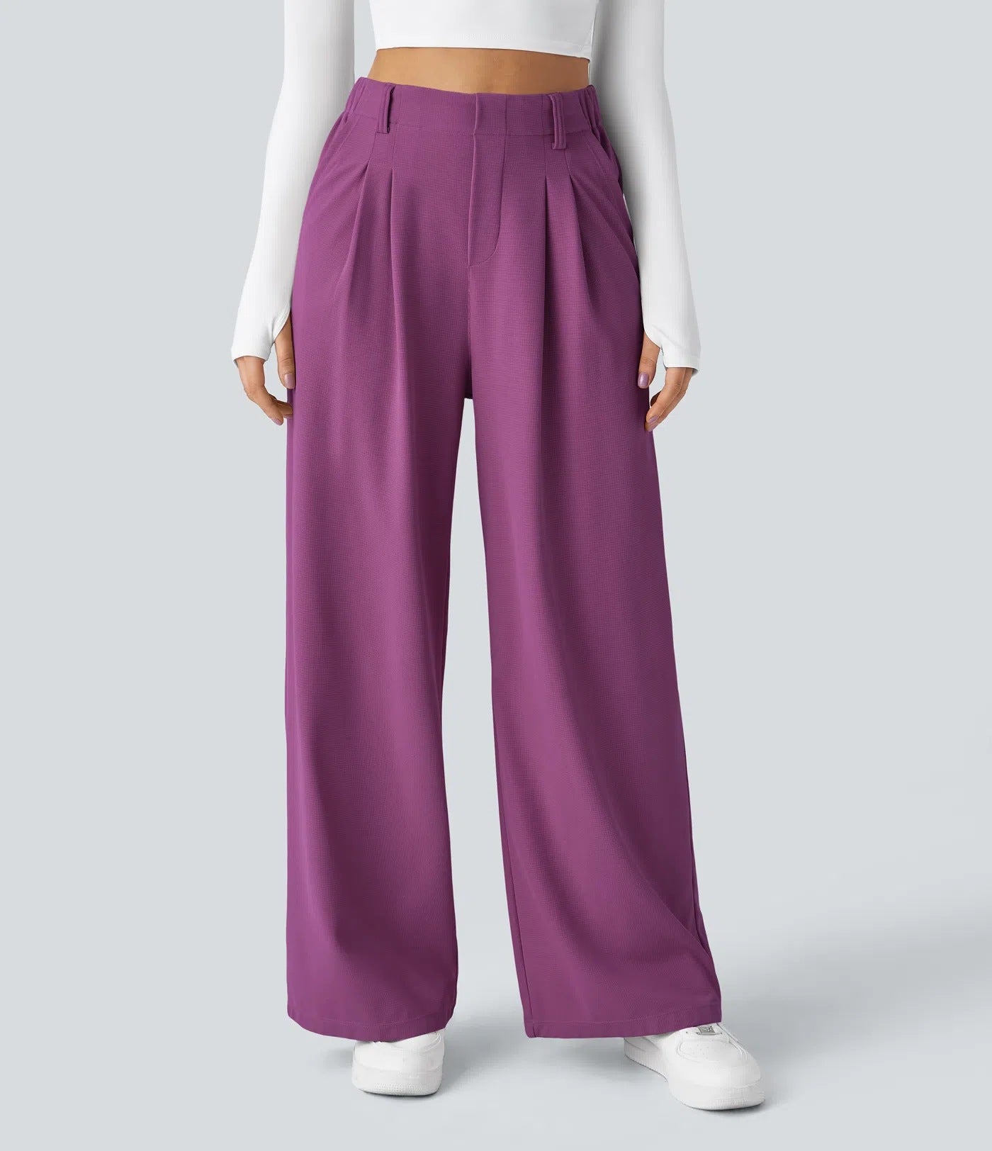Women's High-Waisted Wide-Leg Pants