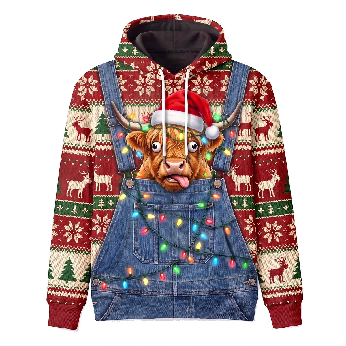 Funny Christmas Pet Sweatshirt – Personalized Custom Pet Option, Ugly Christmas Sweater Style