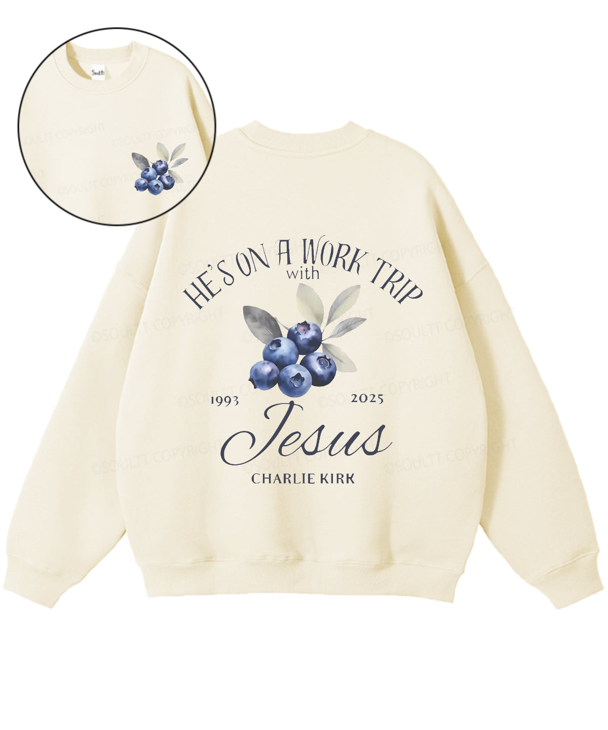 He's On A Work Trip Double Sided Christian Sweatshirt