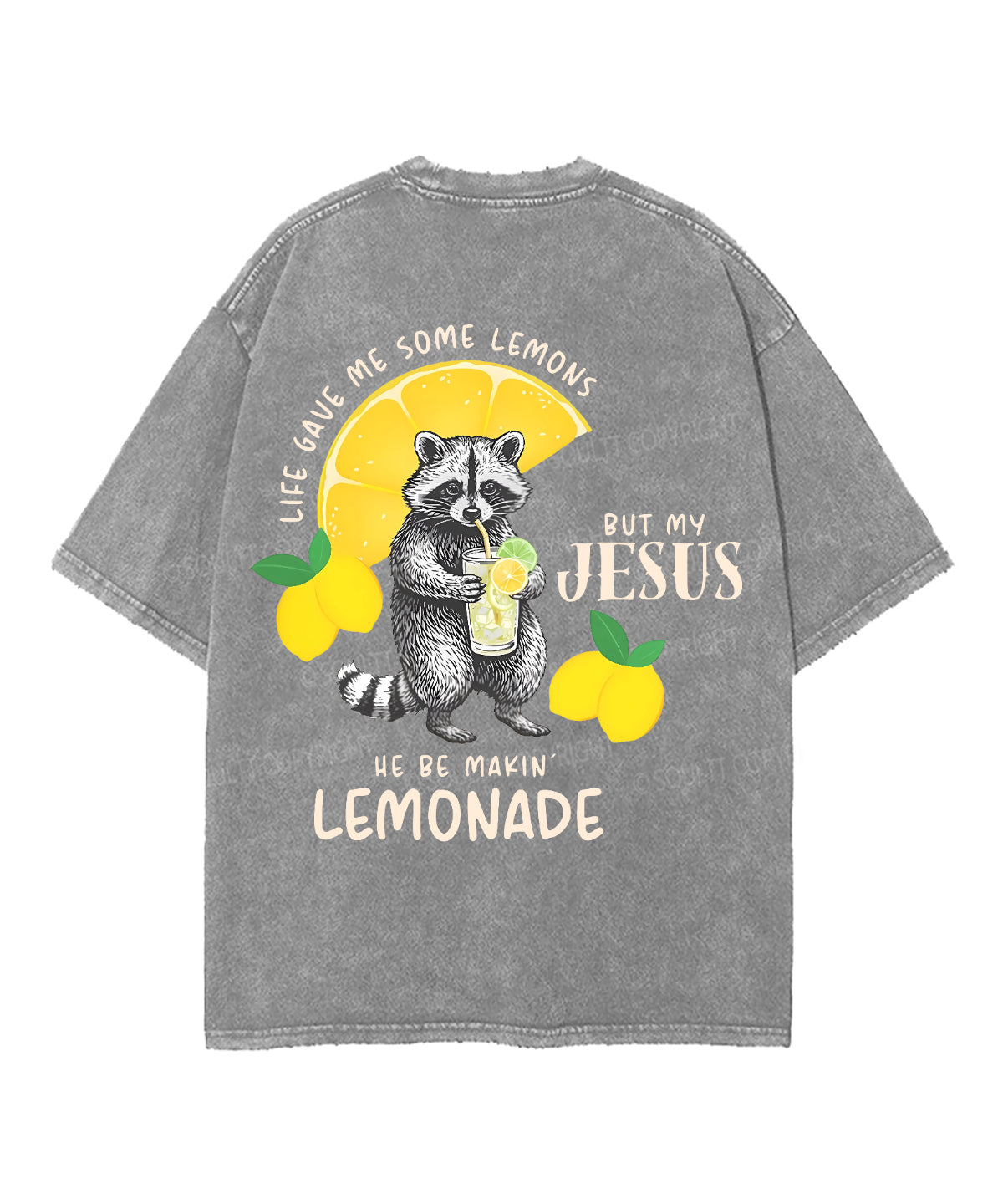 Life Gave Me Some Lemons Double Sided Unisex Washed Christian T-shirt