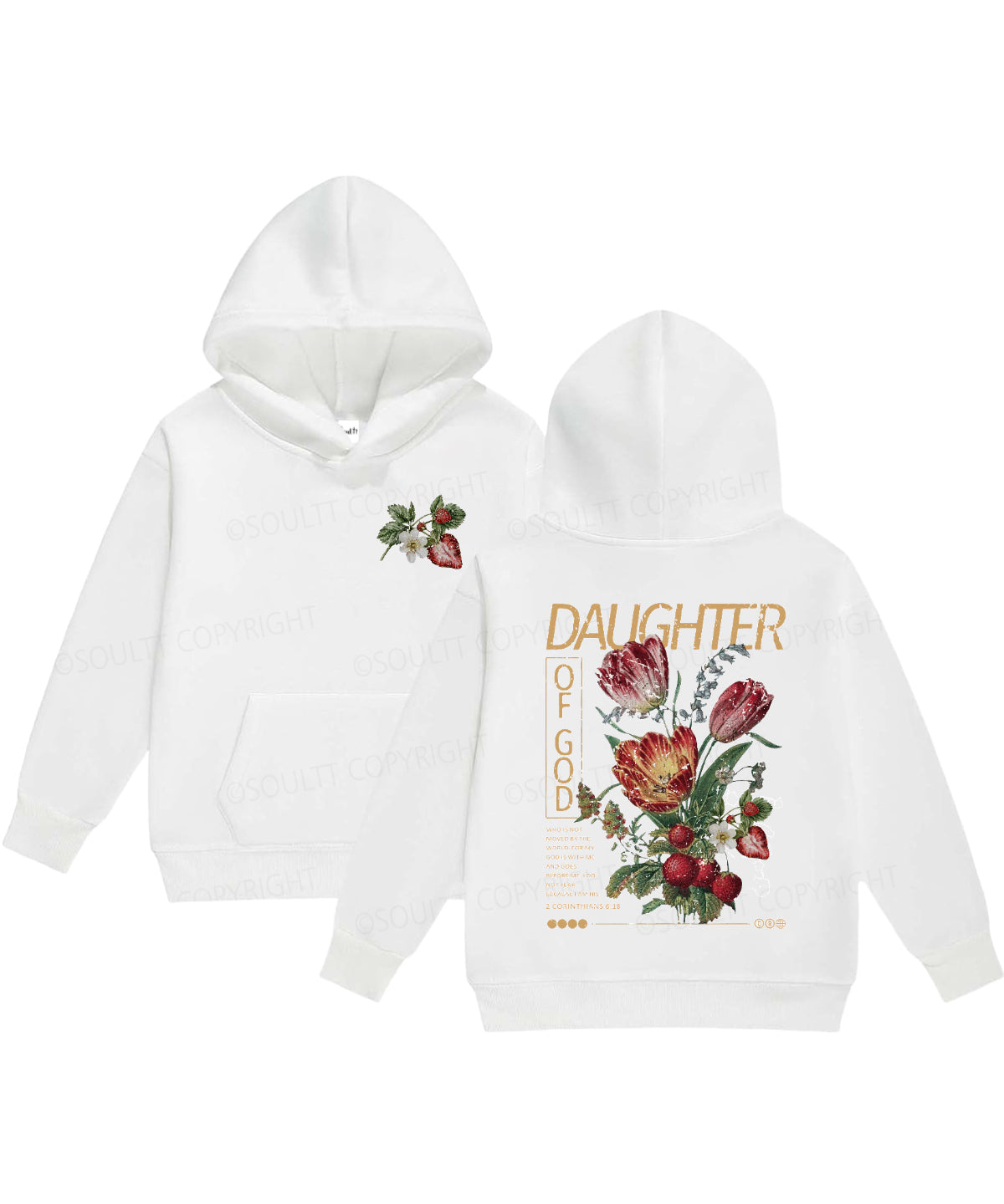 Kids Daughter Of God Double Sided Christian Hoodie