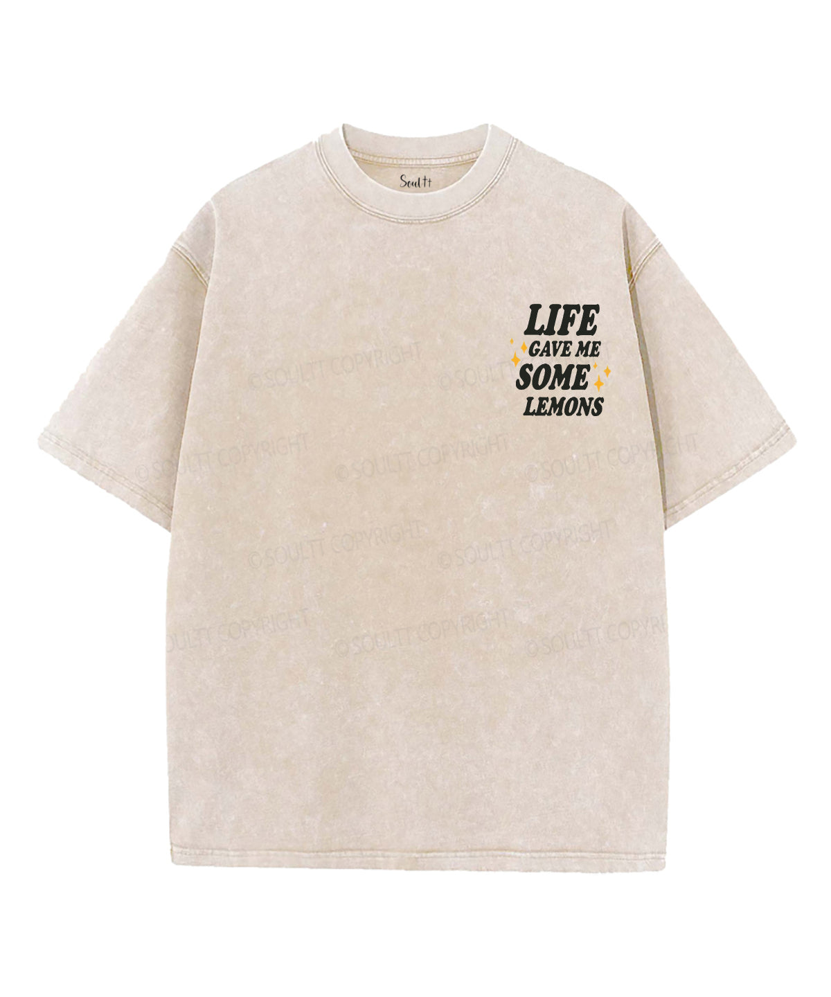 Life Gave Me Some Lemons Double Sided Unisex Washed Christian T-shirt