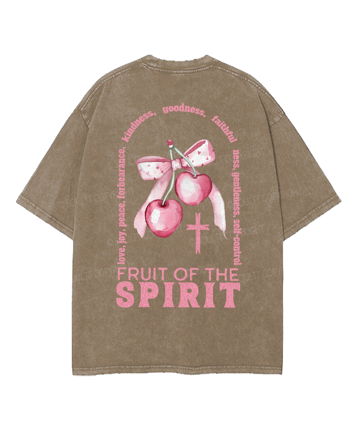 Fruit Of The Spirit Double Sided Unisex Washed Christian T-shirt