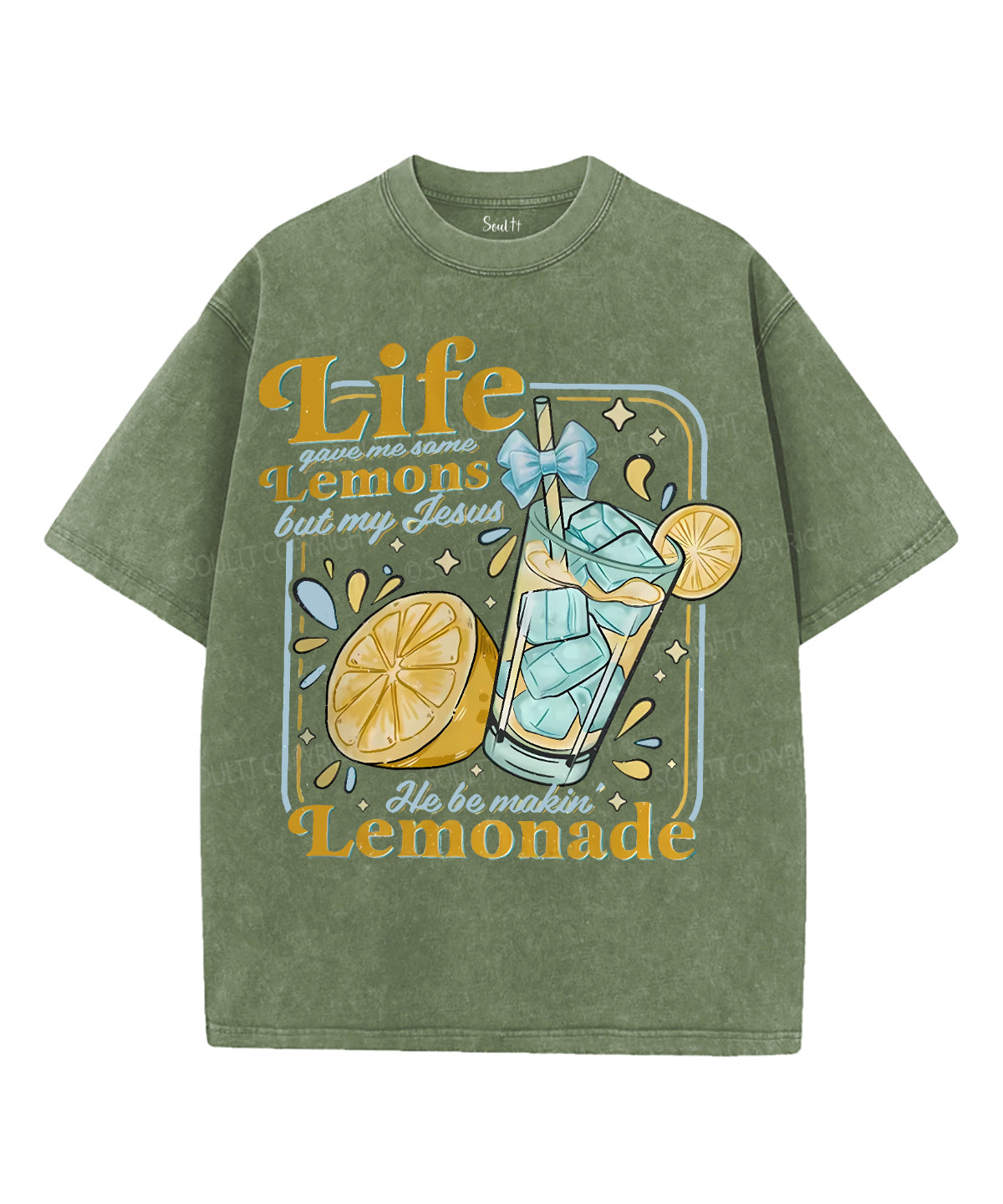 Life Gave Me Some Lemons Unisex Washed Christian T-shirt