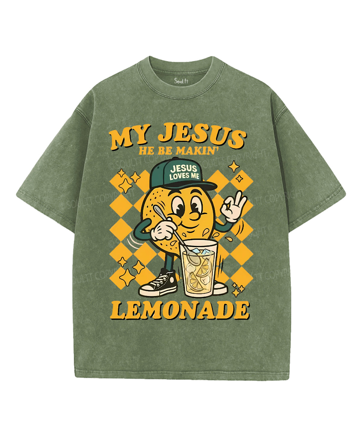 Life Gave Me Some Lemons Unisex Washed Christian T-shirt