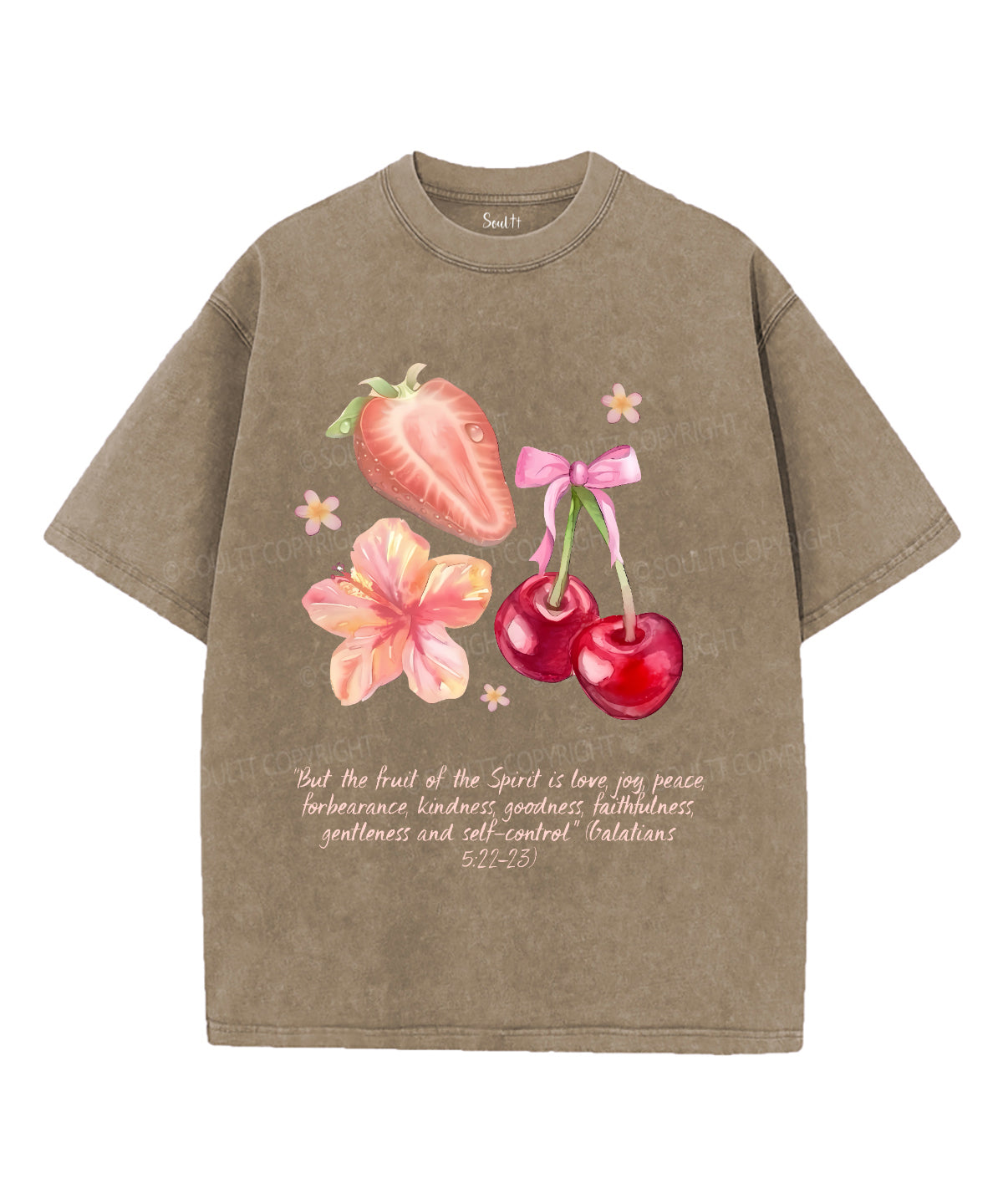 Fruit Of The Spirit Unisex Washed Christian T-shirt