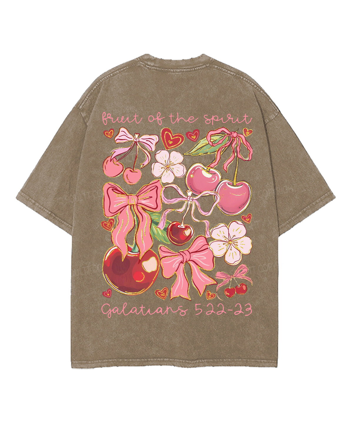 Fruit Of The Spirit Double Sided Unisex Washed Christian T-shirt