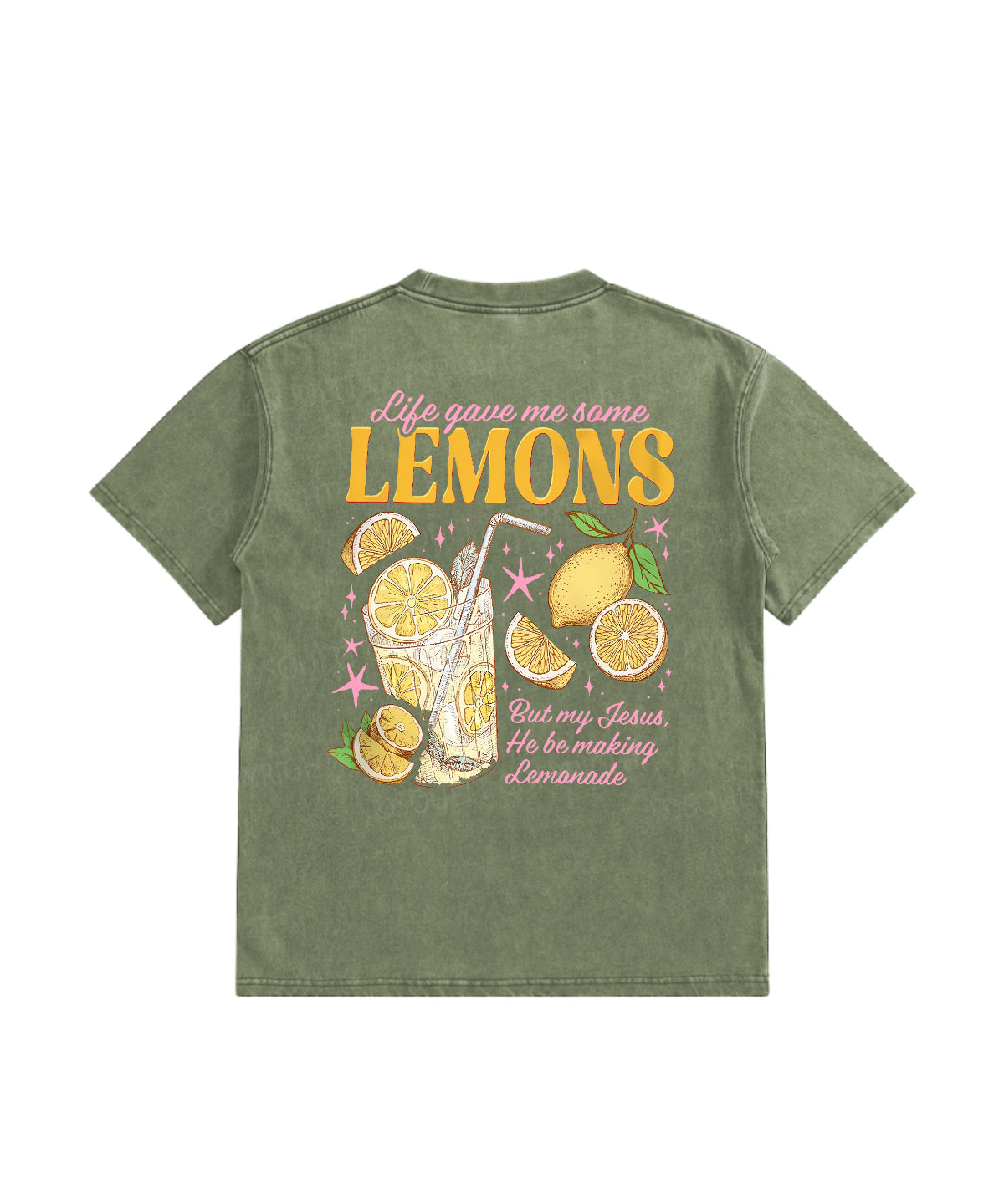 Kids Life Gave Me Some Lemons Double Sided Washed Christian T-shirt