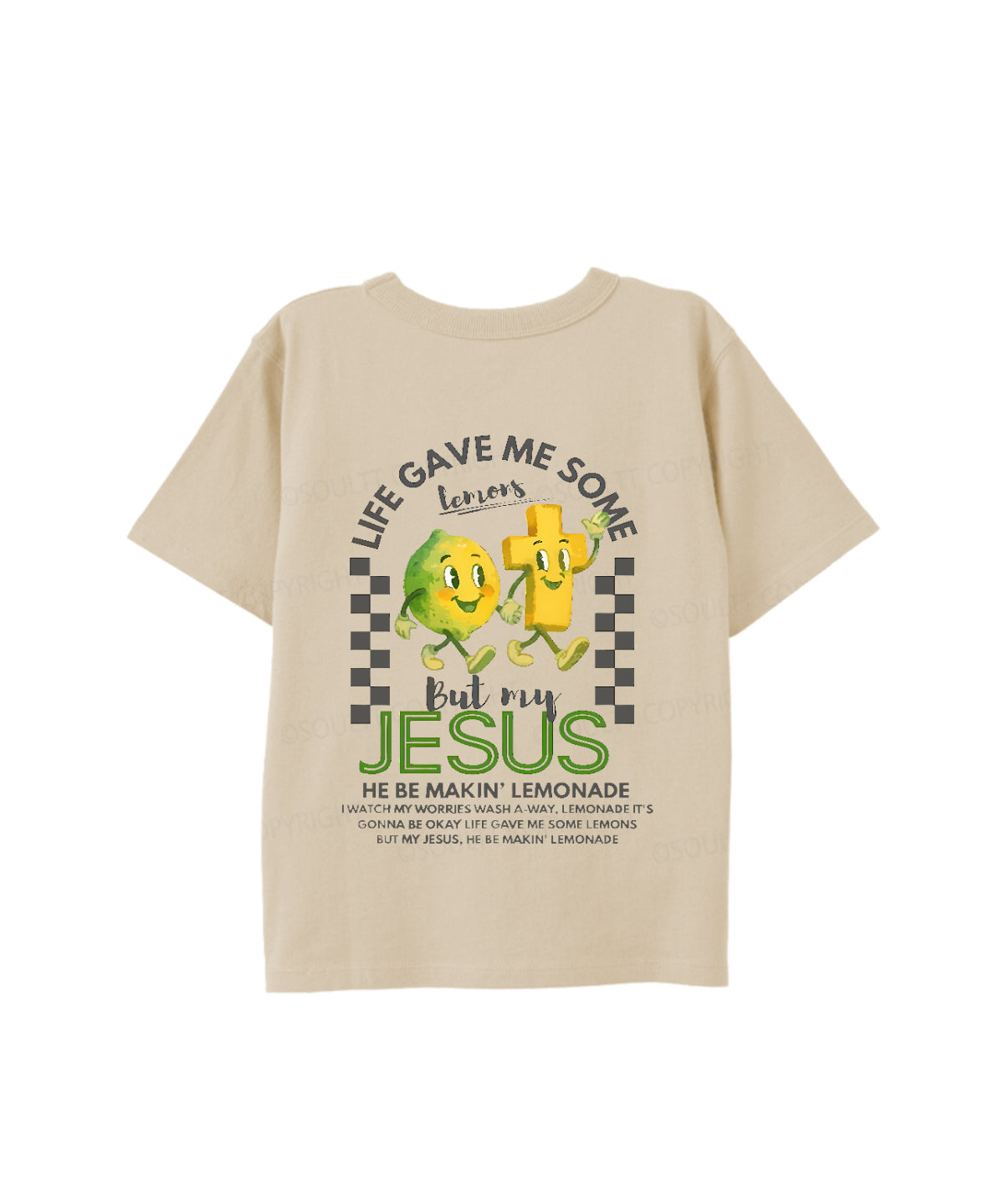 Kids Life Gave Me Some Lemons Double Sided Cotton Christian T-shirt
