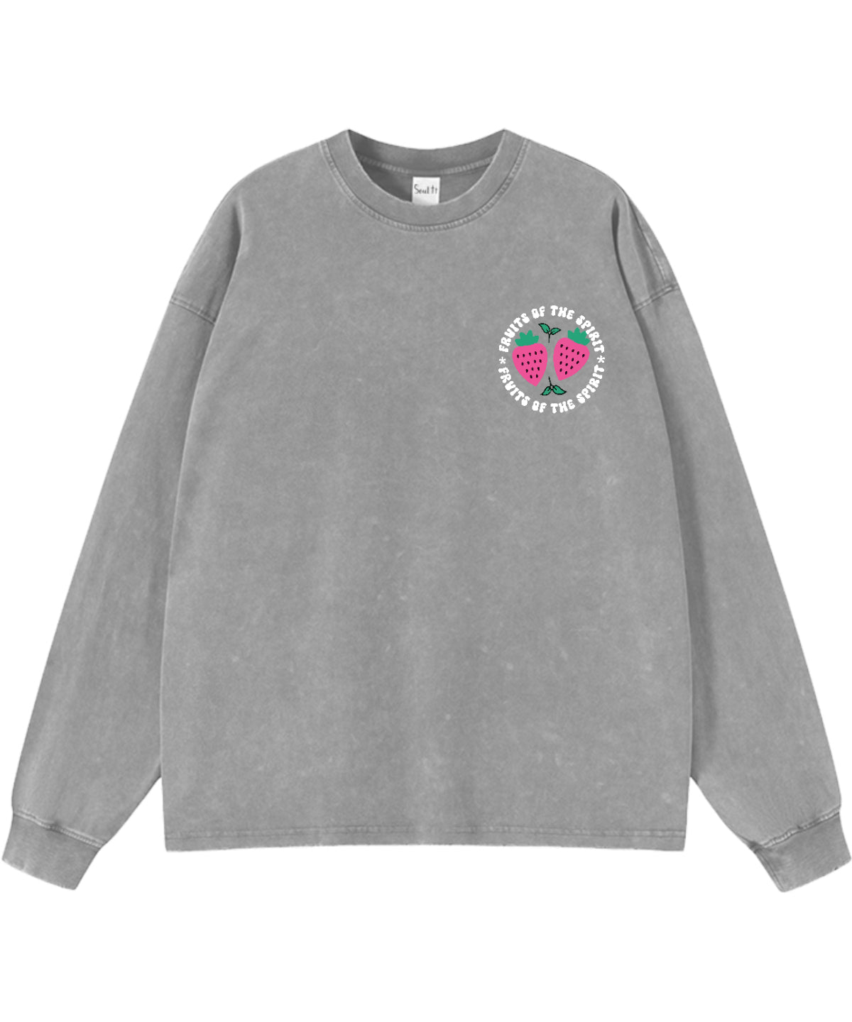 Fruit of the Spirit Washed Christian Long-sleeve T-shirt