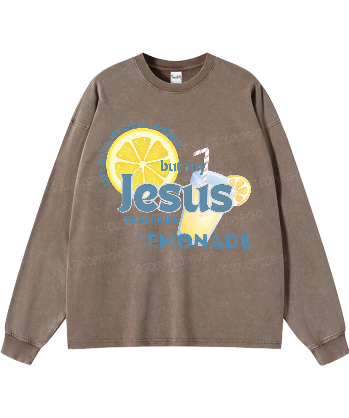 Life gave me some lemons Washed Christian Long-sleeve T-shirt