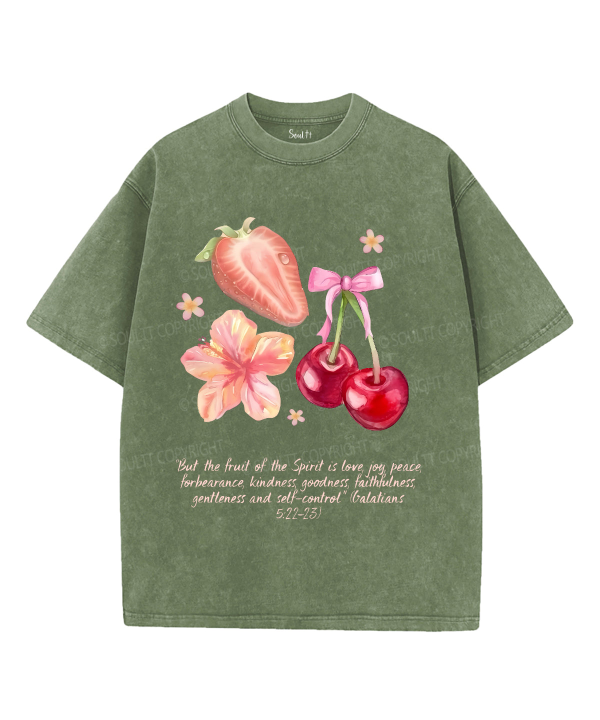 Fruit Of The Spirit Unisex Washed Christian T-shirt