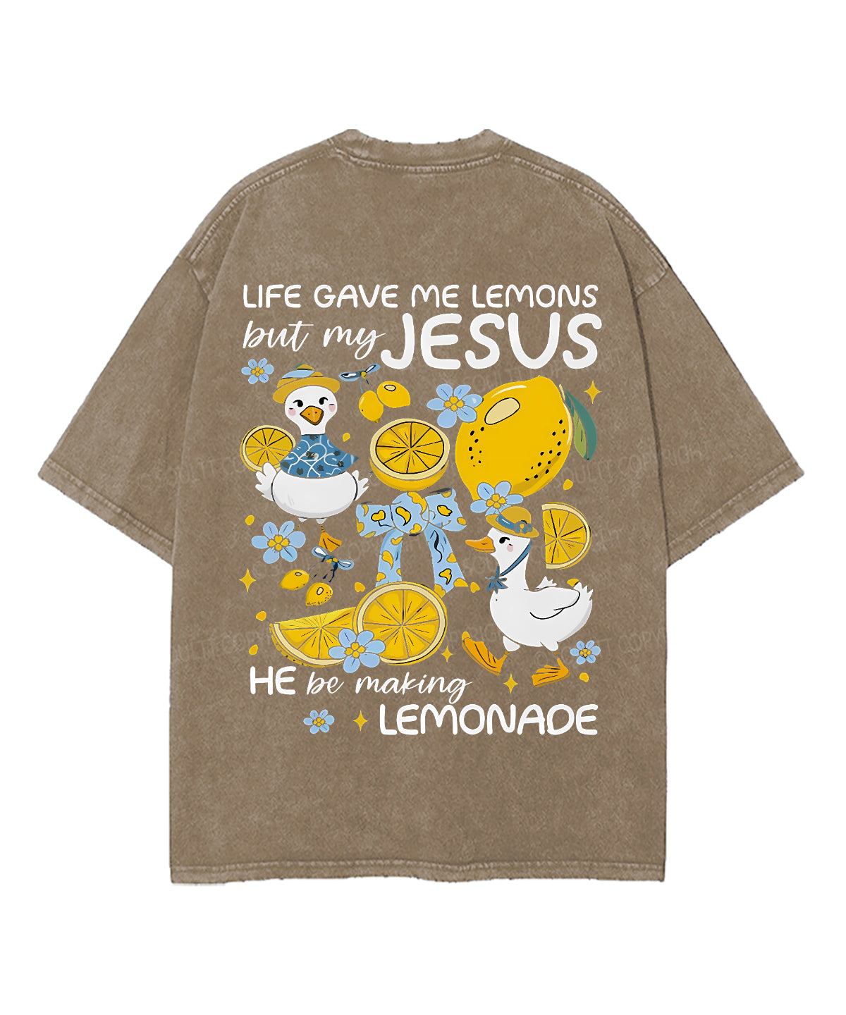 Life Gave Me Some Lemons Double Sided Unisex Washed Christian T-shirt
