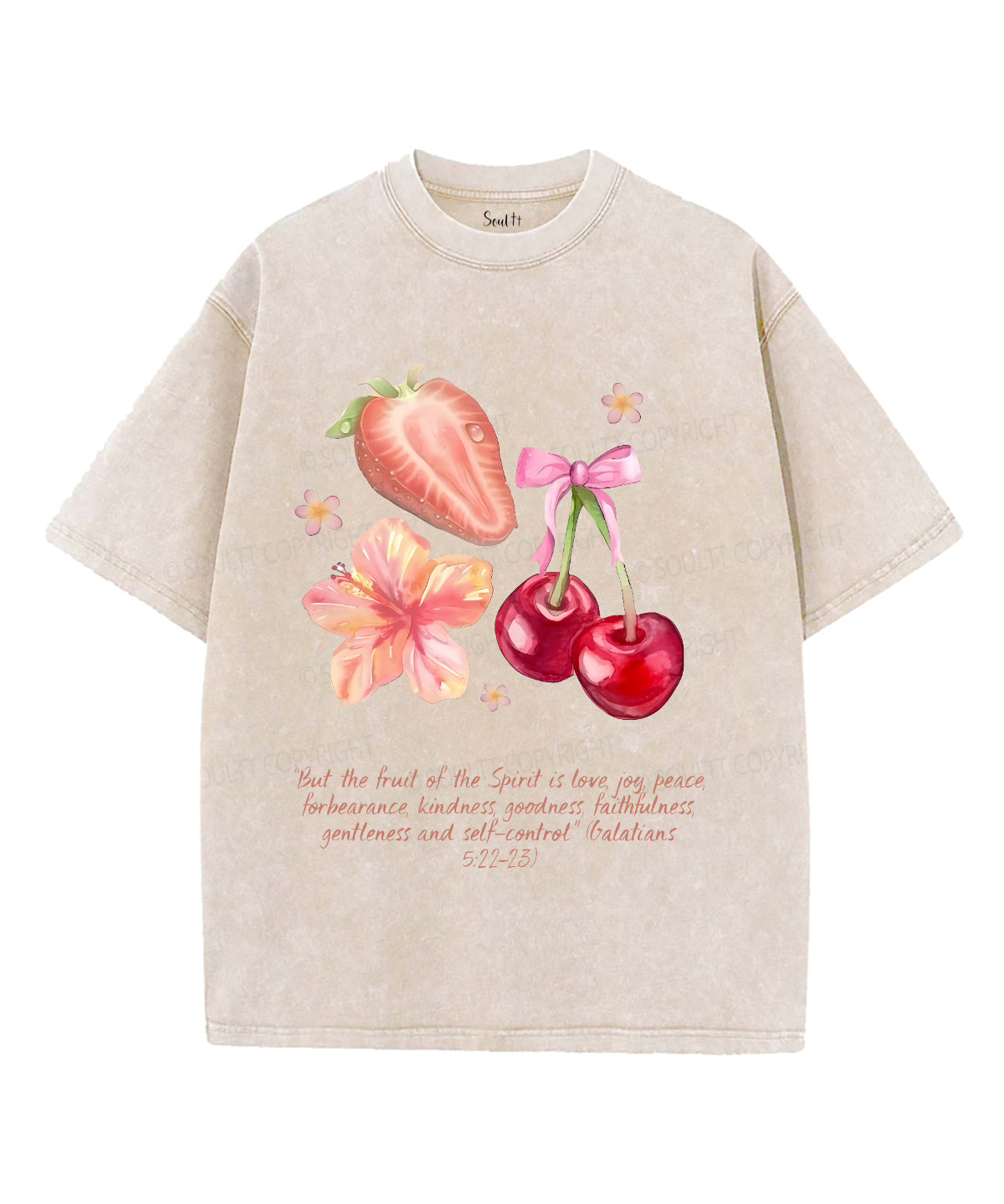 Fruit Of The Spirit Unisex Washed Christian T-shirt