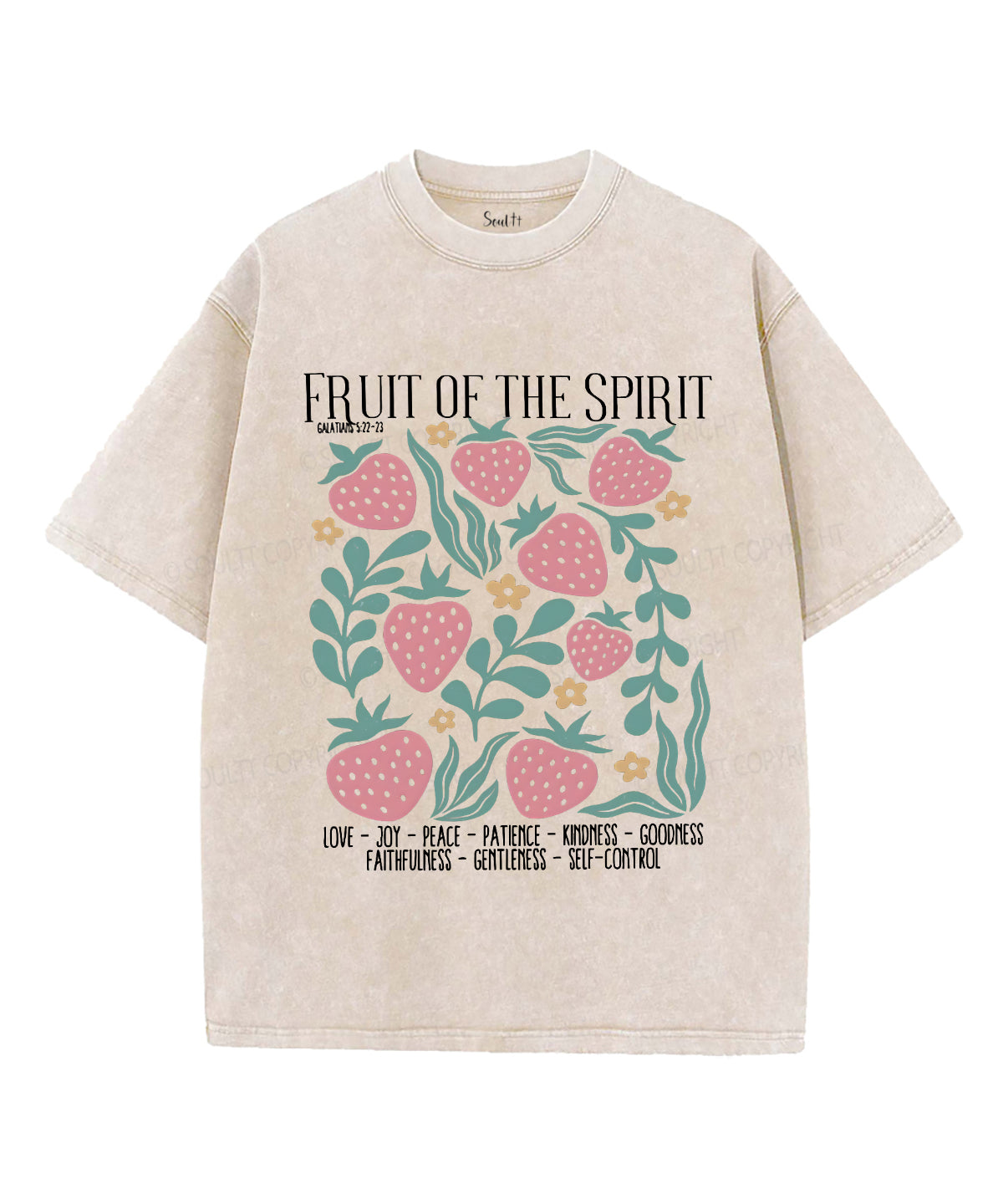 Fruit of the Spirit Unisex Washed Christian T-shirt