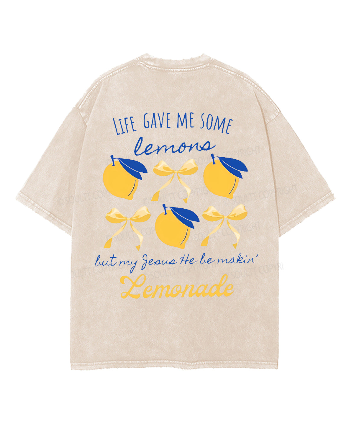 Life Gave Me Some Lemons Double Sided Unisex Washed Christian T-shirt