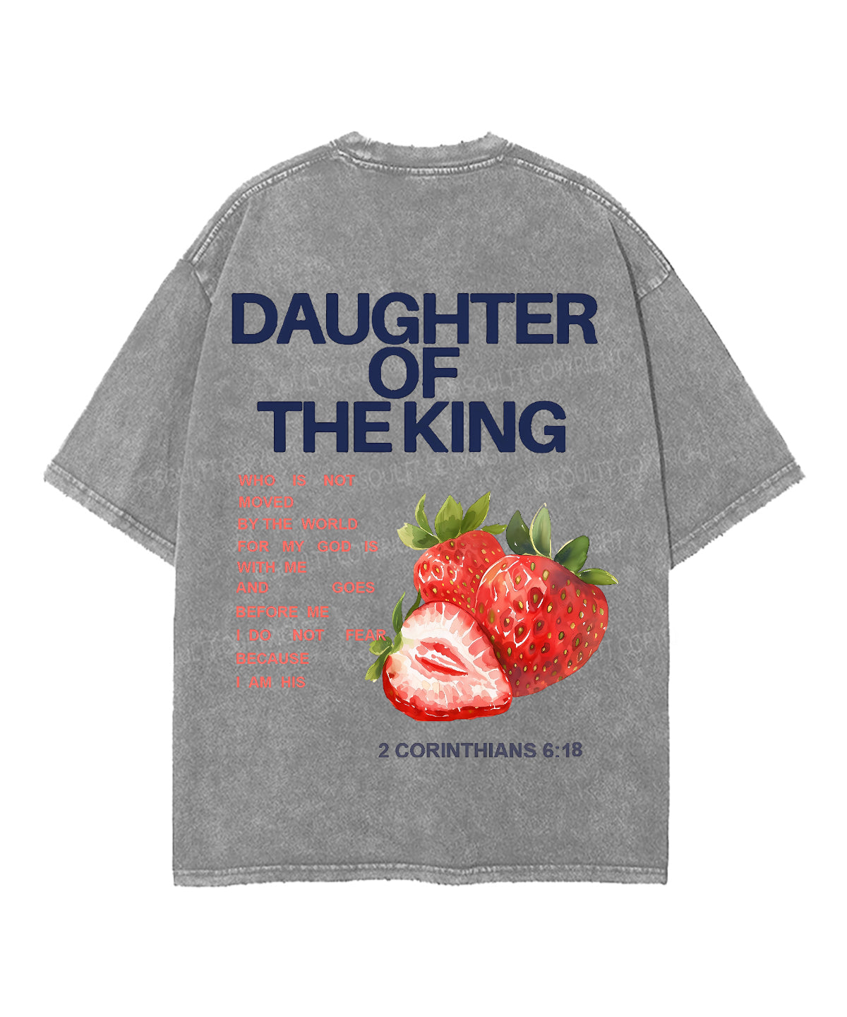 Daughter Of Theking Double Sided Unisex Washed Christian T-shirt