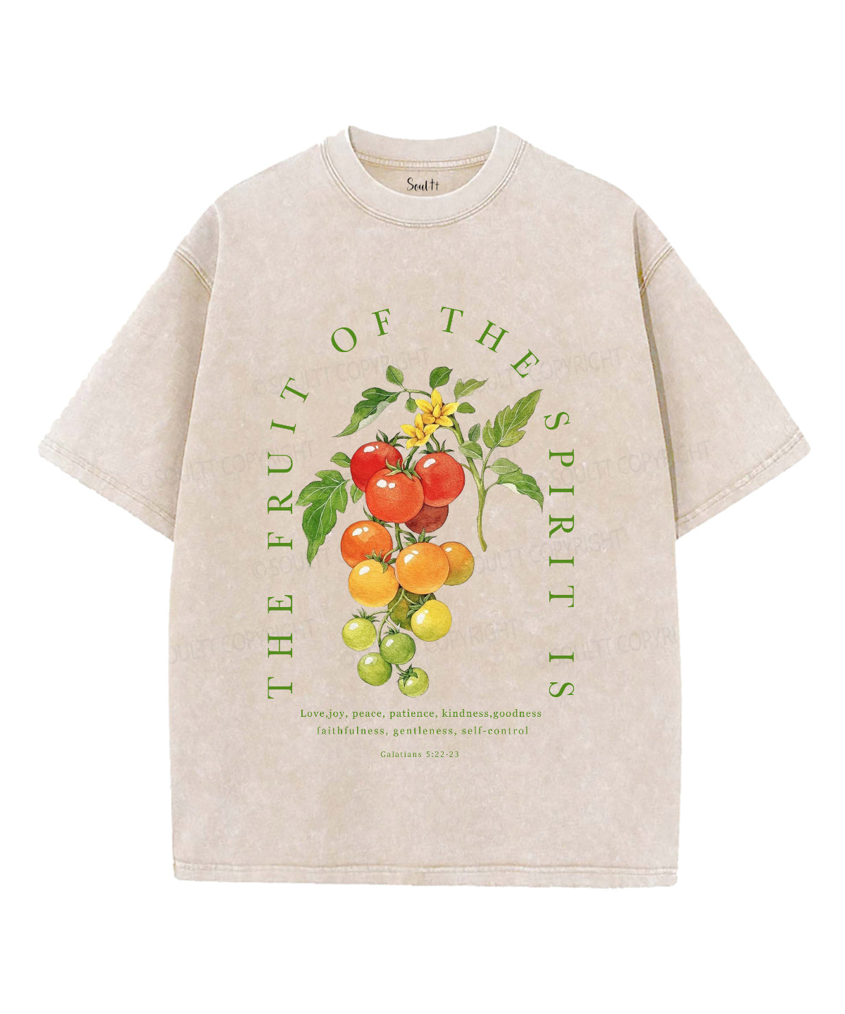The Fruit Of The Spirit Unisex Washed Christian T-shirt
