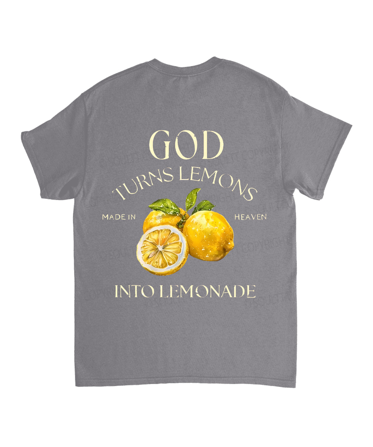 God Turns Lemons Double Sided Unisex Cotton Christian T-Shirt