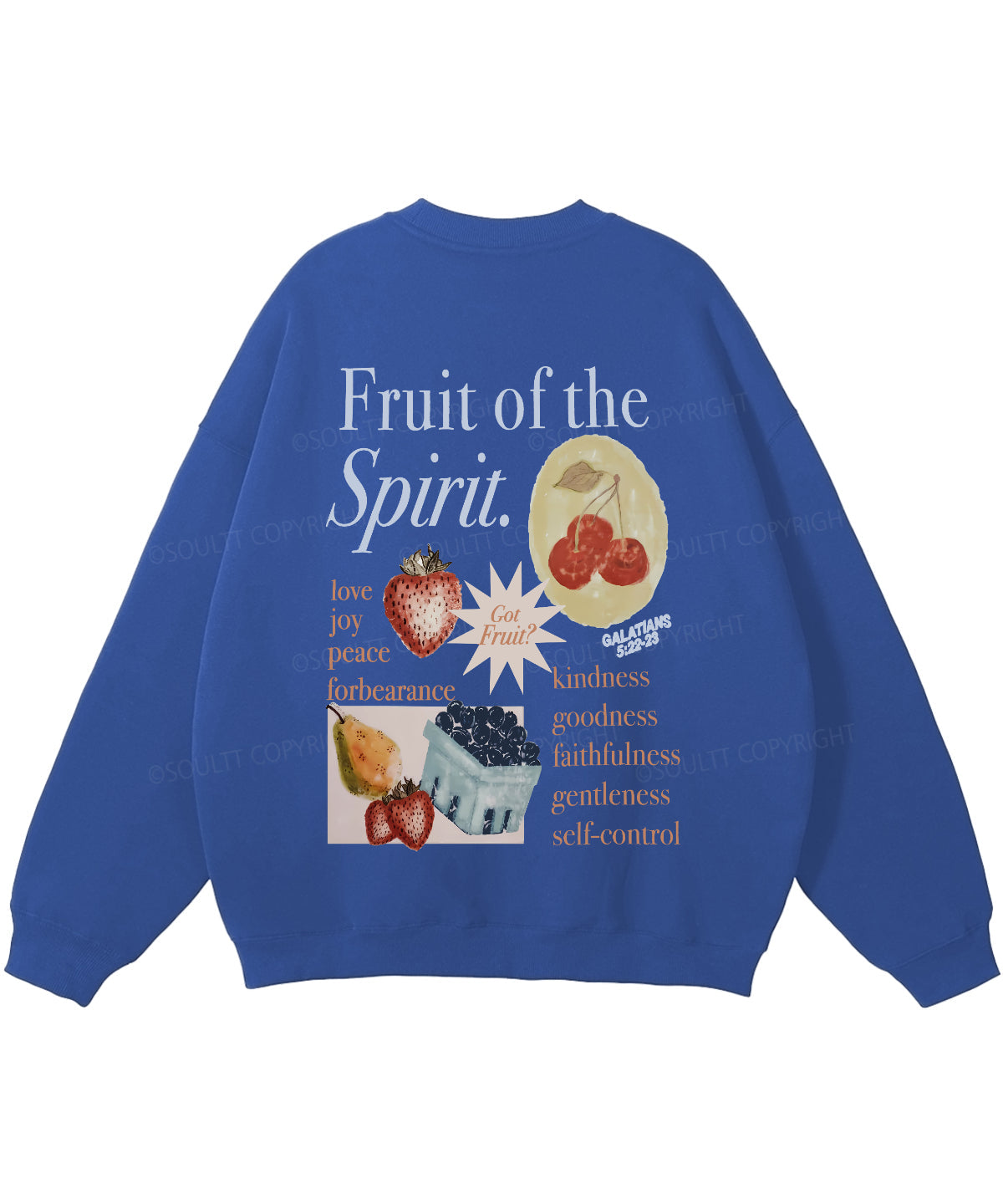 Fruit Of The Spirit Double Sided Christian Sweatshirt